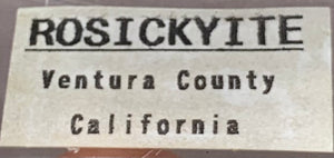 Rosickyite, California