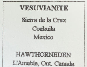 Vesuvianite, Sierra de la Cruz, Mexico