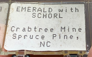 Emerald w/ Schorl, Crabtree Mine, North Carolina
