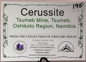 Cerussite, Tsumeb Mine, Namibia