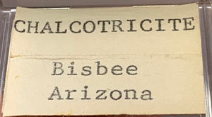 Chalcotrichite, Bisbee, Arizona