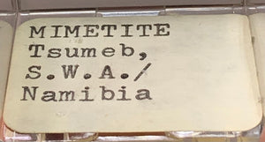 Mimetite, Tsumeb Mine, Namibia