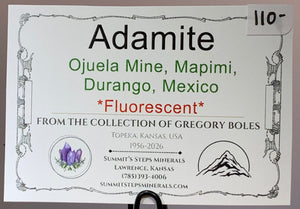 Adamite, Ojuela Mine, Mexico