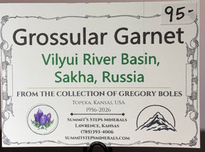Grossular Garnet, Vilyui River Basin, Russia
