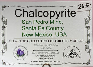 Chalcopyrite, San Pedro Mine, New Mexico, USA
