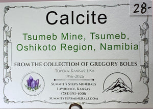 Calcite, Tsumeb Mine, Namibia