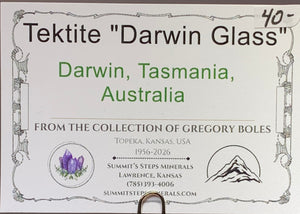 “Darwin Glass” Tektite, Australia
