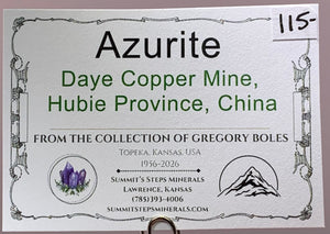 Azurite, Daye Copper Mine, China