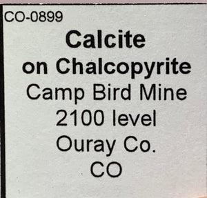 Calcite On Chalcopyrite, Camp Bird Mine, Colorado