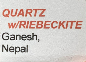 Quartz w/ Riebeckite Inclusions, Ganesh, Nepal