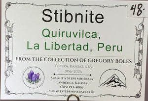 Stibnite, Quiruvilca, Peru