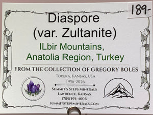 Diaspore (var. Zultanite), Turkey