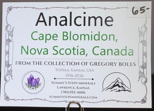 Analcime w/ Copper Inclusions, Cape Blomidon, Canada