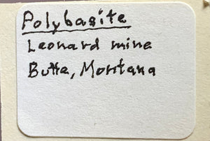 Polybasite, Leonard Mine, Montana, USA