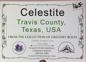 Celestite, Travis County, Texas