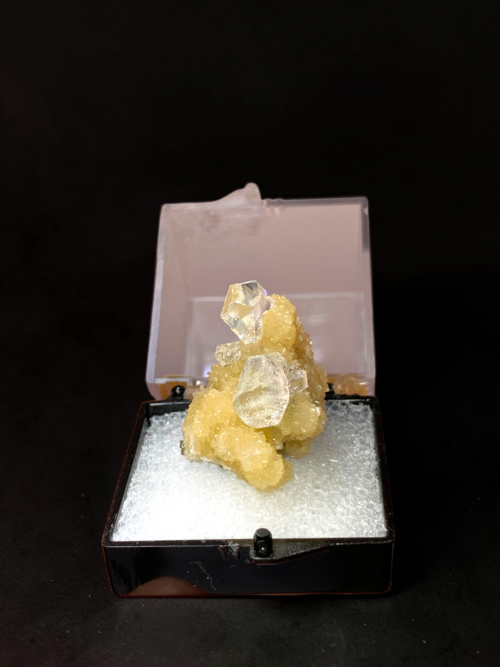 Calcite on Stilbite, Kazakhstan