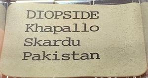 Diopside, Khaplu, Pakistan