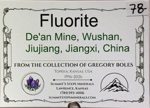 Fluorite, De'an Mine, China
