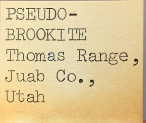 Pseudo-Brookite, Thomas Range, Utah