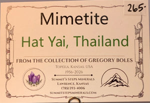 Mimetite, Hat Yai, Thailand