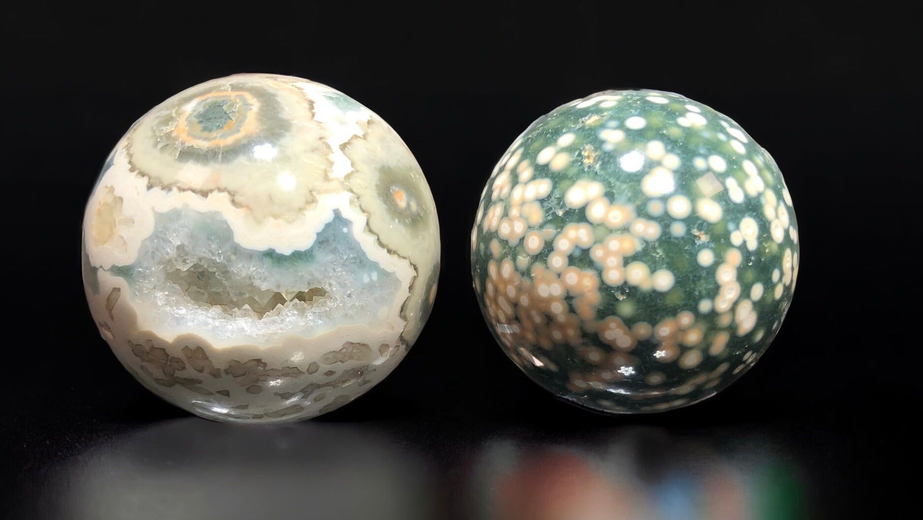 Ocean Sea hotsell Jasper Bowl with 7 Old Stock Ocean Jasper Spheres