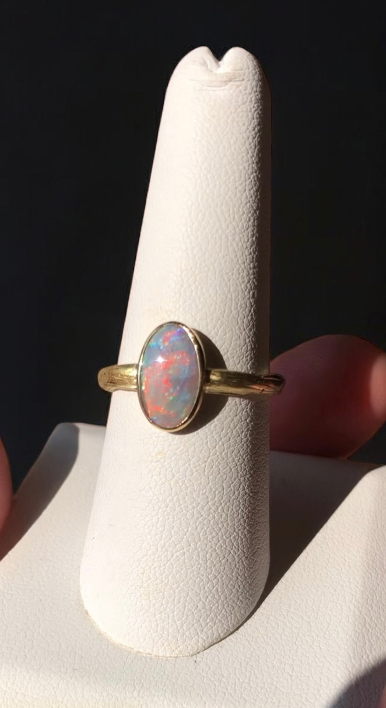 Reserved for Sarah, 18k Gold Opal Ring