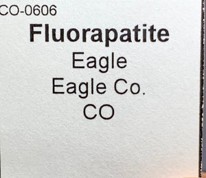 Fluorapatite, Eagle, Colorado