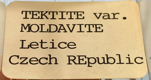 Moldavite, Lidice Municipality, Czech Republic