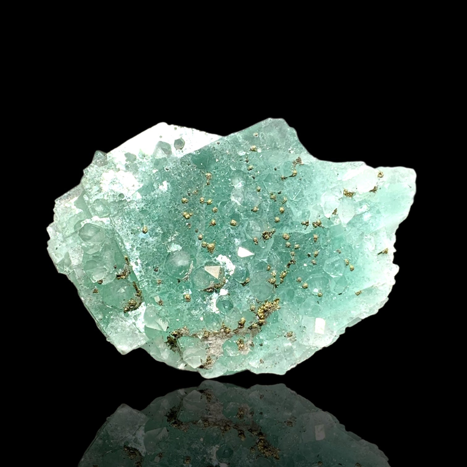 Fluorite w/ Pyrite, El Hammam Mine, Khemmiset Province, Morocco