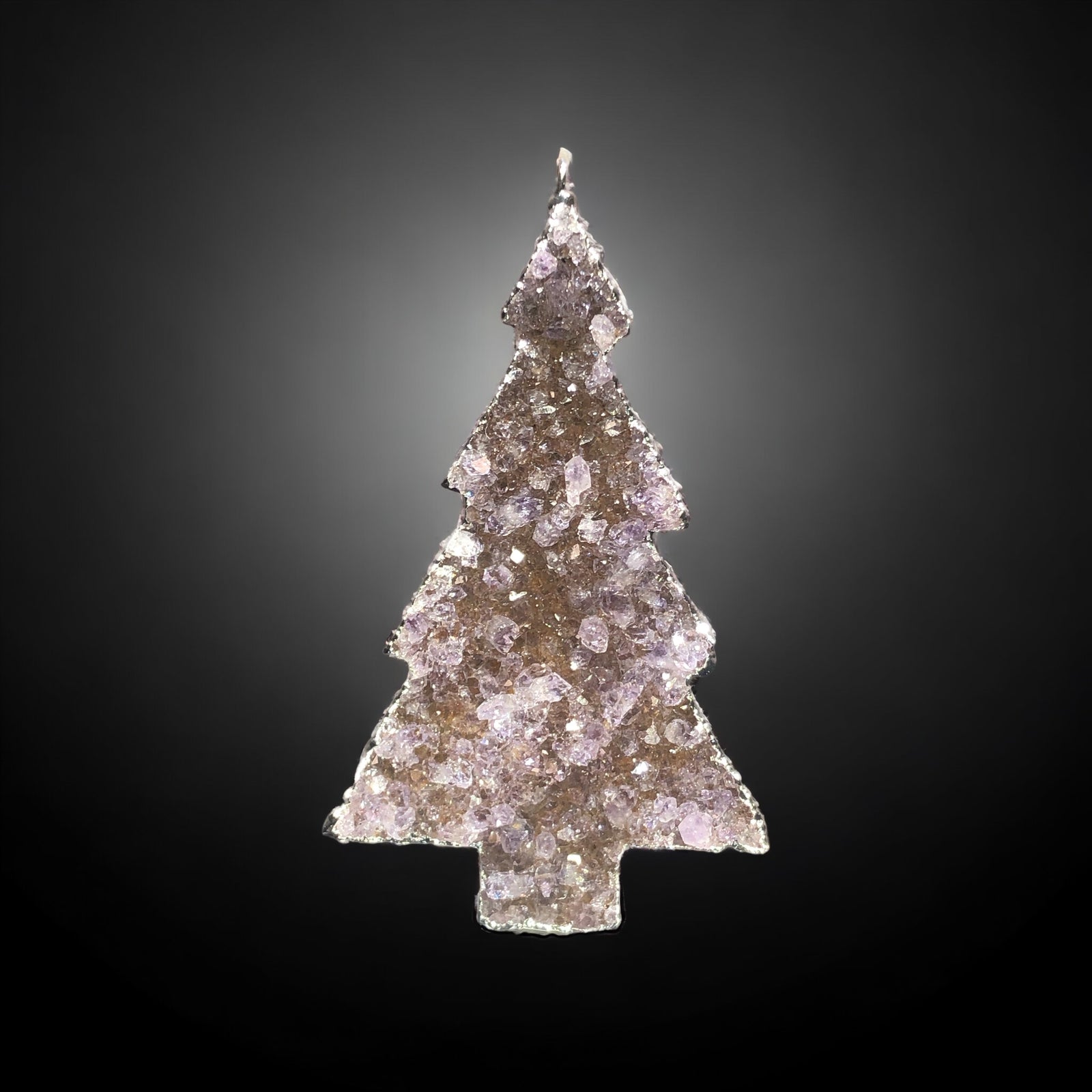 Drusy Quartz Tree Ornament, Uruguay
