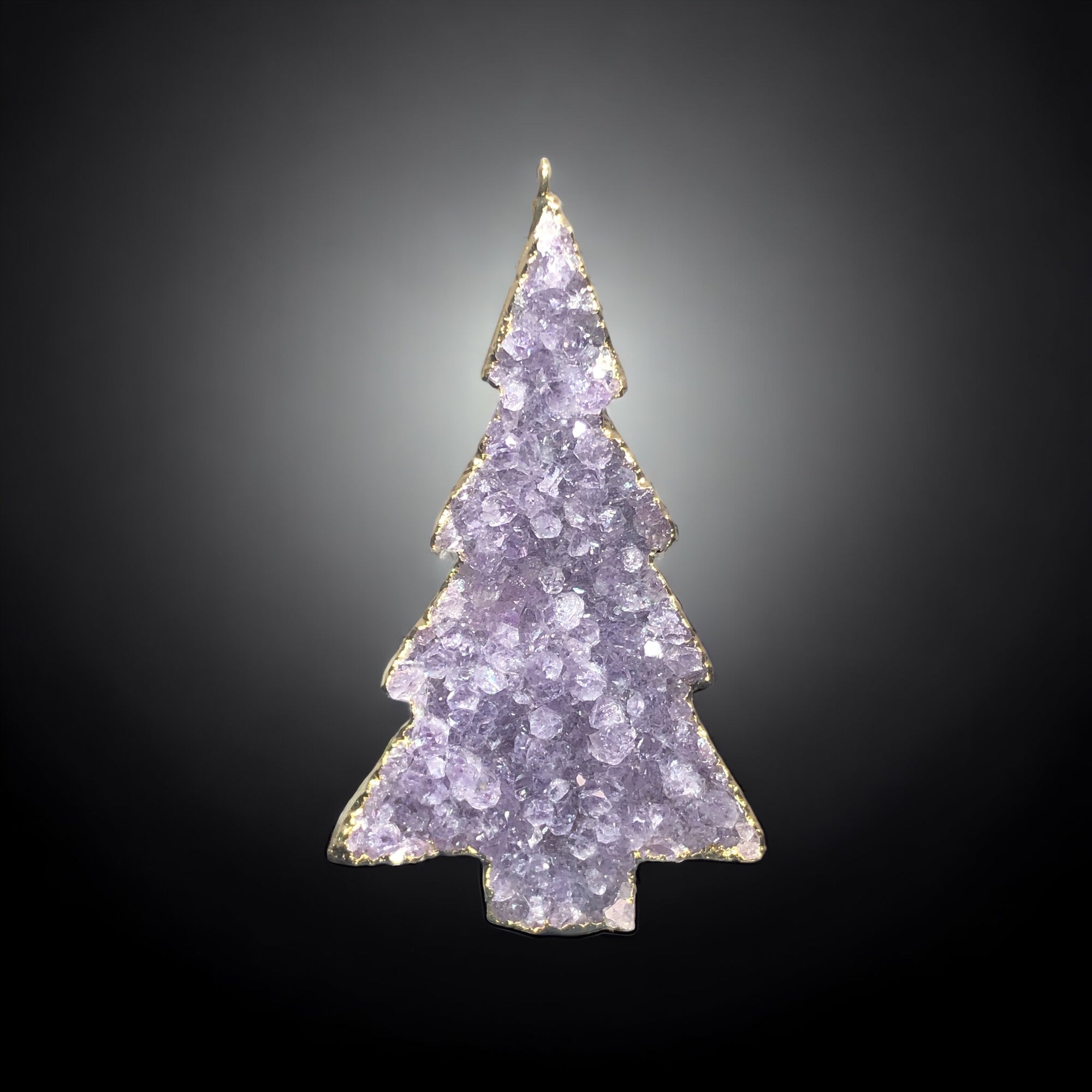 Drusy Quartz Tree Ornament, Uruguay