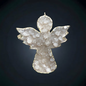 Drusy Quartz Angel Ornament, Uruguay