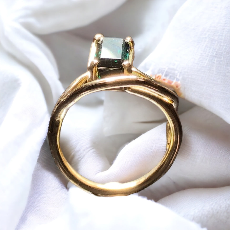 Indicolite Tourmaline 14k Gold Ring