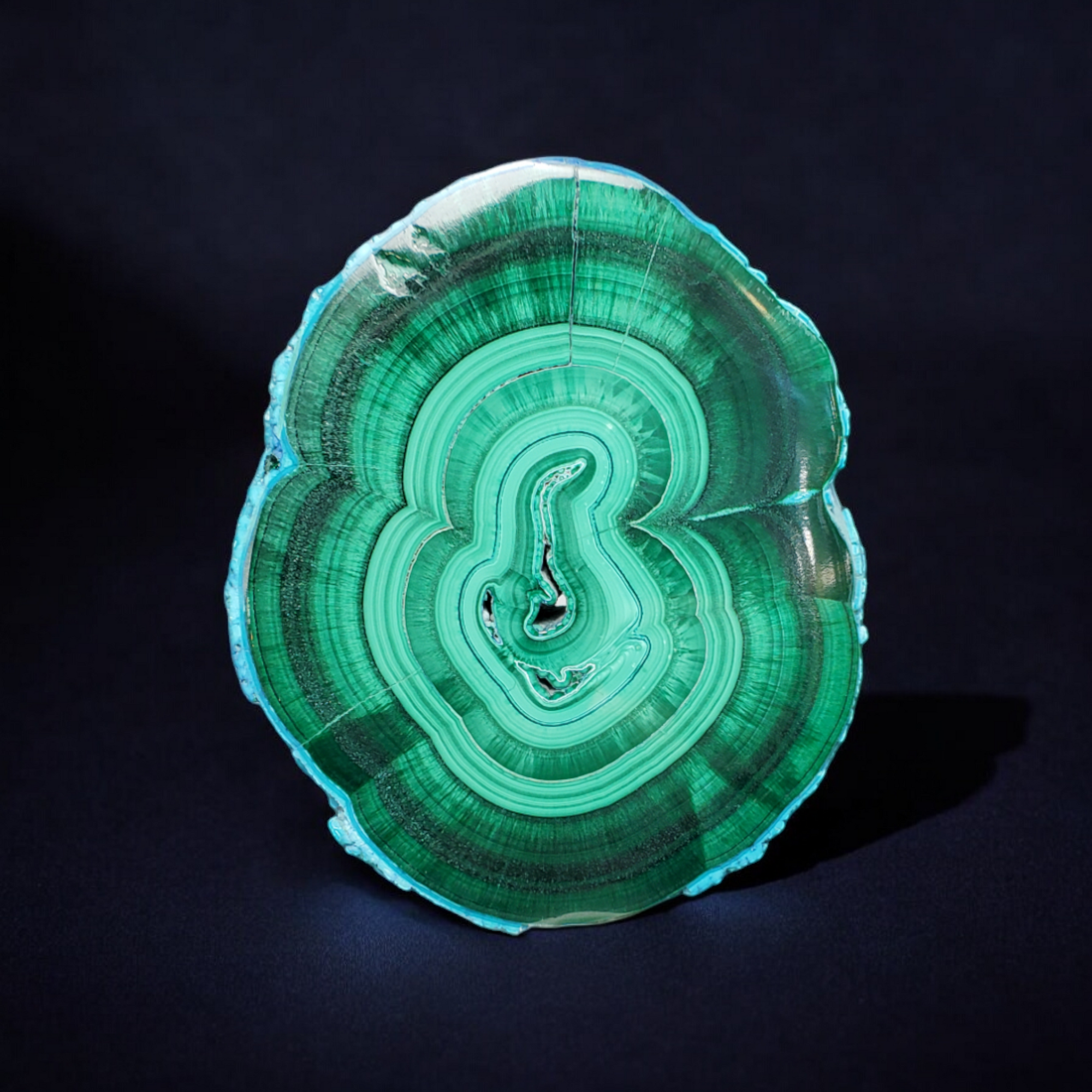 Malachite & Chrysocolla Stalactite Slice