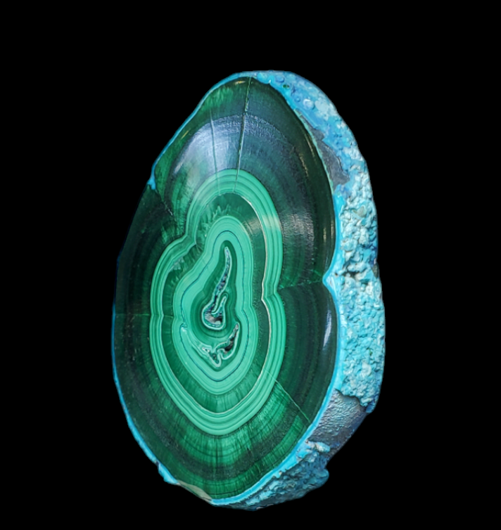 Malachite & Chrysocolla Stalactite Slice