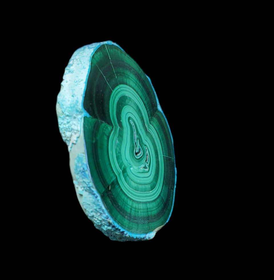 Malachite & Chrysocolla Stalactite Slice