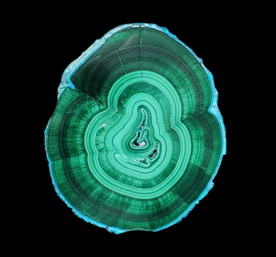 Malachite & Chrysocolla Stalactite Slice