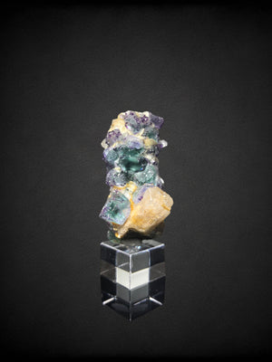 Fluorite w/ Goshenite, Muscovite, & Schorl