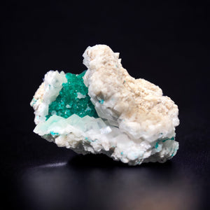 Dioptase w/ Calcite, Congo