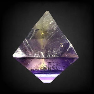 Fluorite Octahedron w/ Chalcopyrite