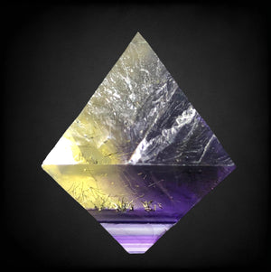 Fluorite Octahedron w/ Chalcopyrite