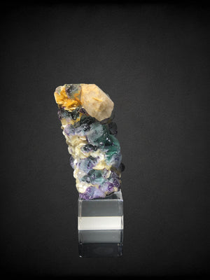 Fluorite w/ Goshenite, Muscovite, & Schorl