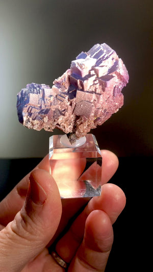 Fluorite w/ Hematite included Calcite,                                            Galena King Mine, New Mexico, USA