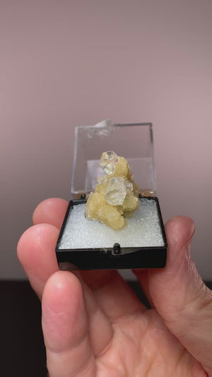 Calcite on Stilbite, Kazakhstan