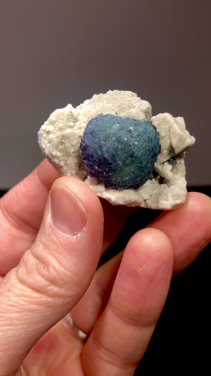 Fluorite on Quartz “Bug Eye” Pocket, Inner Mongolia, China