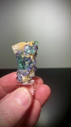 Fluorite w/ Goshenite, Muscovite, & Schorl