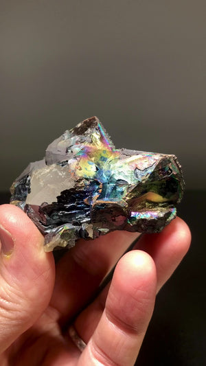 Quartz w/ Iridescent Goethite