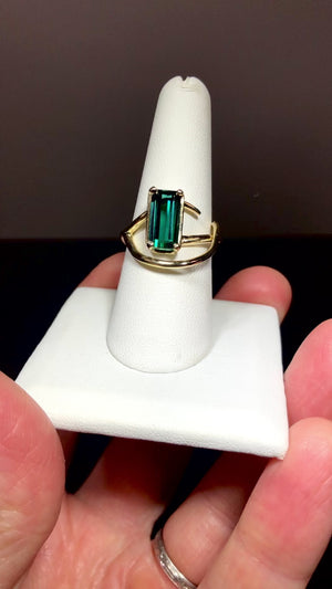 Indicolite Tourmaline 14k Gold Ring