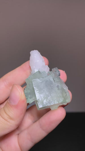 Fluorite w/ Quartz, Zhenjiang, China.