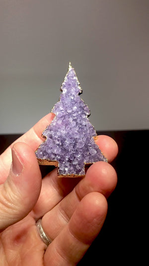 Drusy Quartz Tree Ornament, Uruguay